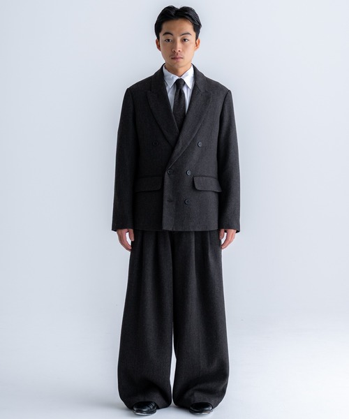 Tweed double tailored jacket / ツイードダブルテーラードジャケット