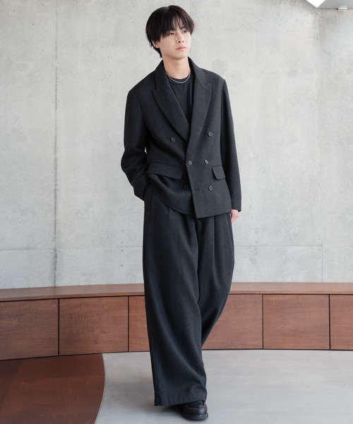 【SINSS】 ダブルテーラードジャケット 【セットアップ 】 上下Lサイズ SINSS ジャケット テーラードジャケット Double tailored jacket