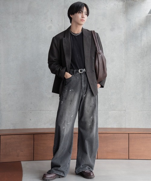 SINSS(シンス)の「Tweed double tailored jacket / ツイードダブルテーラードジャケット(テーラードジャケット・メンズ・ブラウン/チャコール・LARGE/MEDIUM/SMALL/X-SMALL)」の17枚目の写真