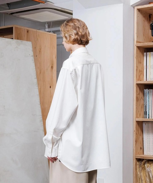VOAAOV(ヴォアーブ)の「【VOAAOV】 COTTON TWILL WORK SHIRT(シャツ/ブラウス・メンズ・ブラック/ホワイト・1/2/0)」の5枚目の写真