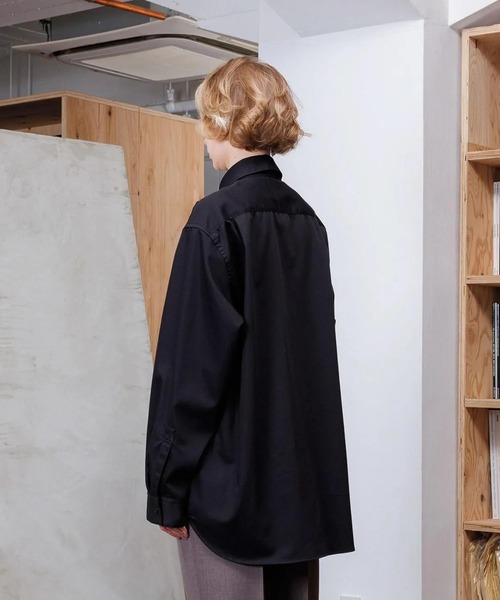 VOAAOV(ヴォアーブ)の「【VOAAOV】 COTTON TWILL WORK SHIRT(シャツ/ブラウス・メンズ・ブラック/ホワイト・1/2/0)」の7枚目の写真