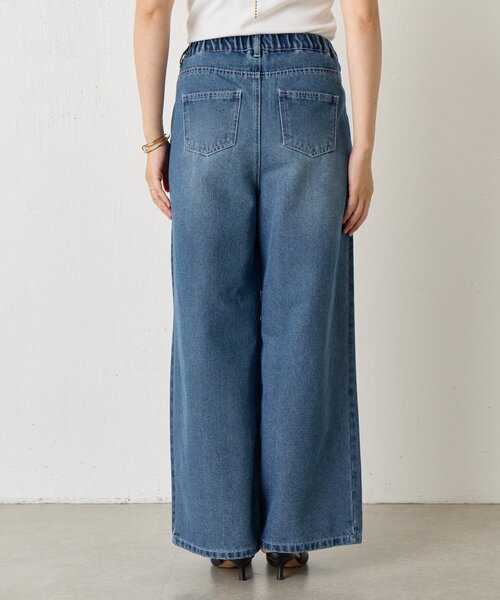 タックワイドデニムパンツ（デニムパンツ）｜Jena espace