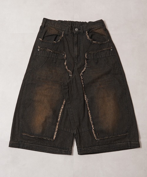 1111clothing(ワンフォークロージング)の「2WAY ダブルニー ワイドカーブパンツ / 2WAY Double Knee Wide Curve Pants(その他パンツ・メンズ・ブラック/カモフラージュ・M/L)」の15枚目の写真