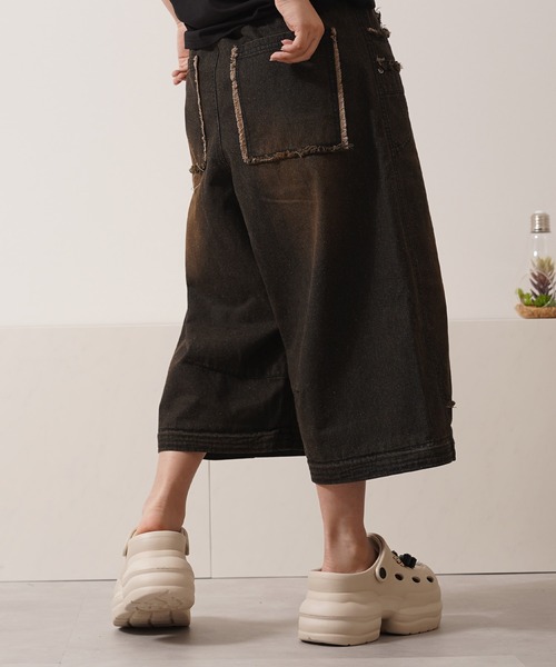 1111clothing(ワンフォークロージング)の「2WAY ダブルニー ワイドカーブパンツ / 2WAY Double Knee Wide Curve Pants(その他パンツ・メンズ・ブラック/カモフラージュ・M/L)」の19枚目の写真