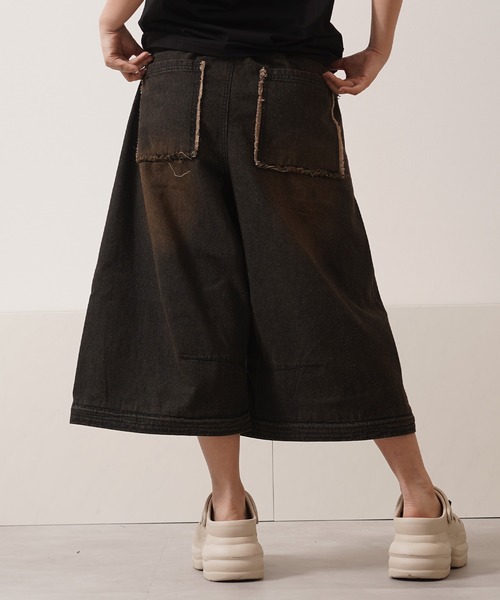 1111clothing(ワンフォークロージング)の「2WAY ダブルニー ワイドカーブパンツ / 2WAY Double Knee Wide Curve Pants(その他パンツ・メンズ・ブラック/カモフラージュ・M/L)」の20枚目の写真