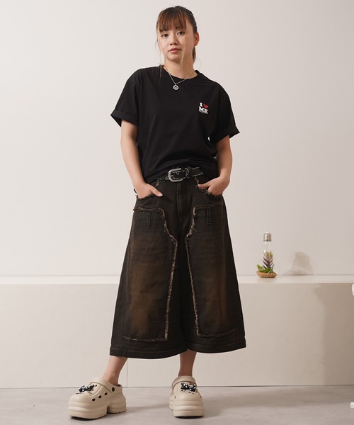 1111clothing(ワンフォークロージング)の「2WAY ダブルニー ワイドカーブパンツ / 2WAY Double Knee Wide Curve Pants(その他パンツ・メンズ・ブラック/カモフラージュ・M/L)」の21枚目の写真