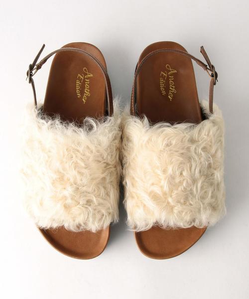 Another Edition（アナザーエディション）の「ファーサンダル/AE FUR SNDL◆（サンダル・レディース・グレー/ナチュラル・MEDIUM/SMALL/LARGE）」の8枚目の写真