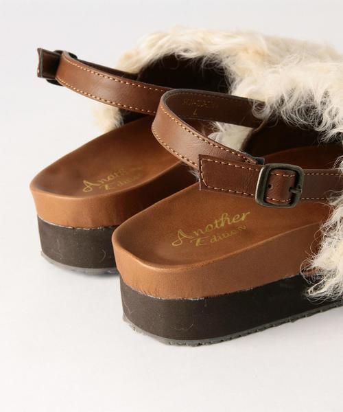 Another Edition（アナザーエディション）の「ファーサンダル/AE FUR SNDL◆（サンダル・レディース・グレー/ナチュラル・MEDIUM/SMALL/LARGE）」の7枚目の写真