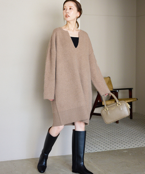 SLOBE IENA（スローブイエナ）の「リボンベルトカシュクールワンピース