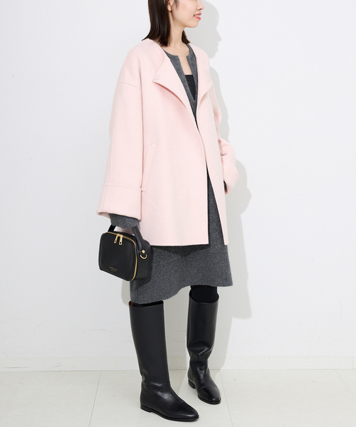 SLOBE IENA(スローブイエナ)の「《追加》ウォッシャブルファーリーミニワンピース(ワンピース・レディース・チャコールグレー/キャメル・FREE)」の21枚目の写真