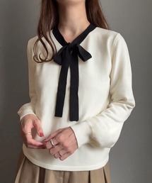 sheller♡ボウタイニットトップス sheller♡ボウタイニットトップス