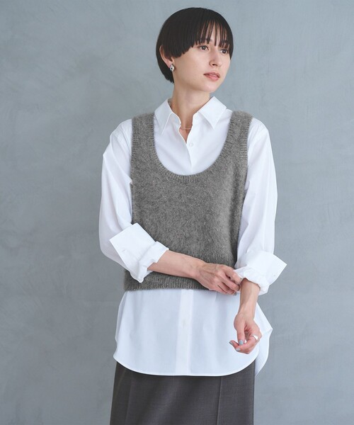 フォックス カシミヤ スパンコール 2WAY ニットベスト（ニット