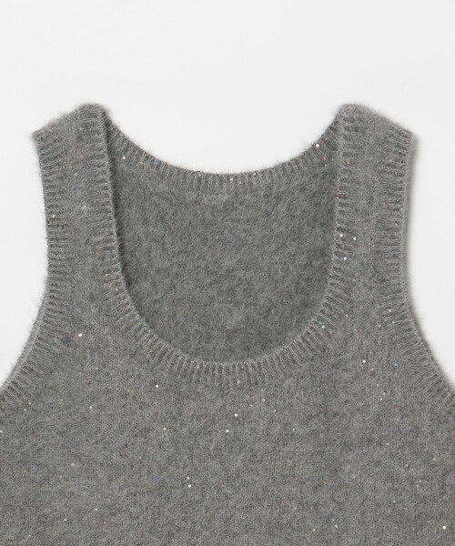 フォックス カシミヤ スパンコール 2WAY ニットベスト（ニット