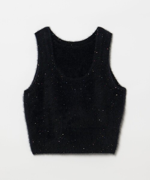 フォックス カシミヤ スパンコール 2WAY ニットベスト（ニット