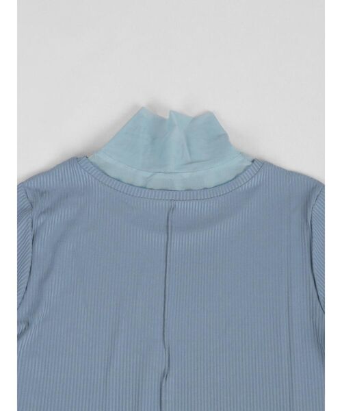 :ETHROF(イーサオブ)の「SHEER DOCKING RIB TOPS(Tシャツ/カットソー・レディース・オフホワイト/ブラック/ピンク系その他2/ブルー・FREE)」の17枚目の写真