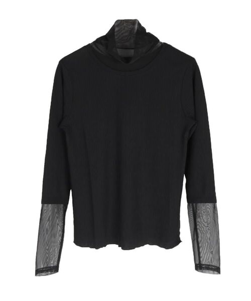 :ETHROF(イーサオブ)の「SHEER DOCKING RIB TOPS(Tシャツ/カットソー・レディース・オフホワイト/ブラック/ピンク系その他2/ブルー・FREE)」の14枚目の写真