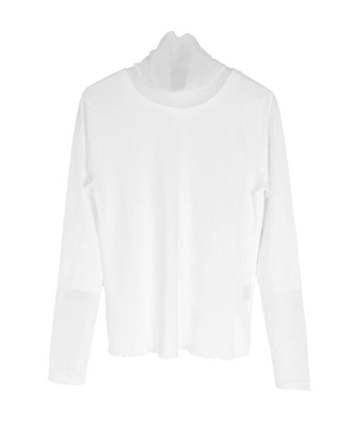 :ETHROF(イーサオブ)の「SHEER DOCKING RIB TOPS(Tシャツ/カットソー・レディース・オフホワイト/ブラック/ピンク系その他2/ブルー・FREE)」の15枚目の写真