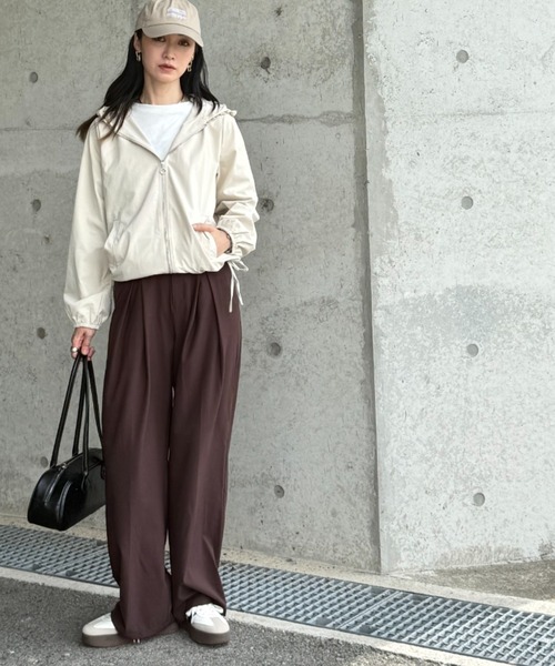 deux amour（ドゥーザムール）の「フードフリルブルゾン（ブルゾン・レディース・ブラック/ベージュ・M～Ｌ）」の14枚目の写真