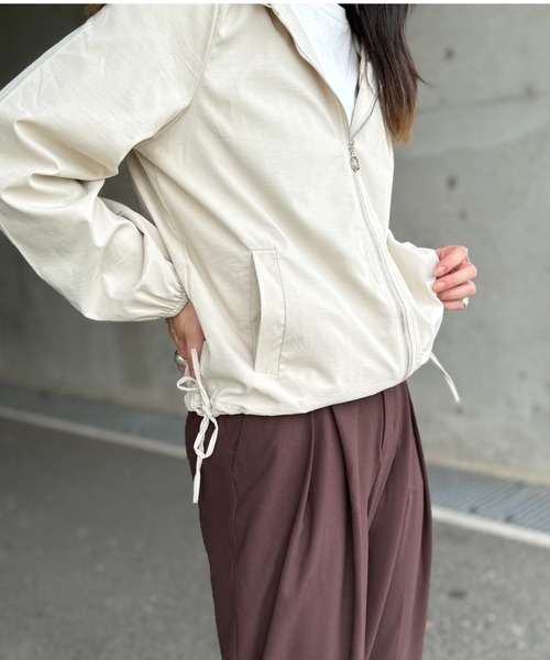 deux amour（ドゥーザムール）の「フードフリルブルゾン（ブルゾン・レディース・ブラック/ベージュ・M～Ｌ）」の20枚目の写真