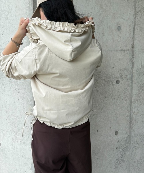 deux amour（ドゥーザムール）の「フードフリルブルゾン（ブルゾン・レディース・ブラック/ベージュ・M～Ｌ）」の13枚目の写真