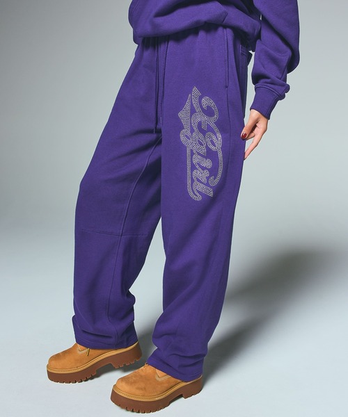 RHINESTONE CURSIVE LOGO SWEAT PANTS（スウェットパンツ）｜X-girl