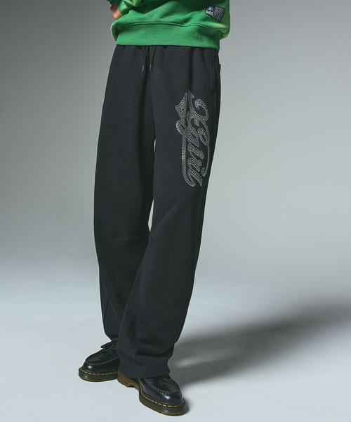 RHINESTONE CURSIVE LOGO SWEAT PANTS（スウェットパンツ）｜X-girl