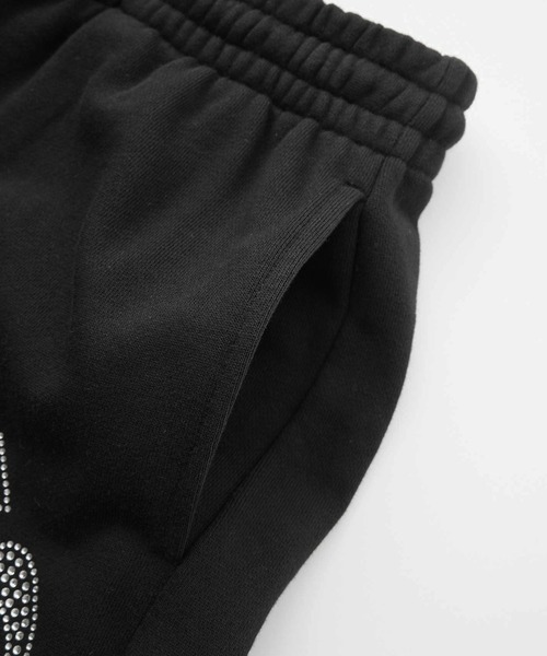 X-girl（エックスガール）の「RHINESTONE CURSIVE LOGO SWEAT PANTS（スウェットパンツ・レディース・アッシュ/ブラック/パープル・S/M）」の15枚目の写真