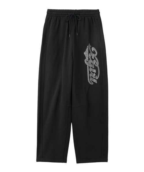 X-girl（エックスガール）の「RHINESTONE CURSIVE LOGO SWEAT PANTS（スウェットパンツ・レディース・アッシュ/ブラック/パープル・S/M）」の11枚目の写真