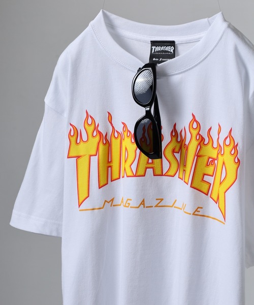 THRASHER(スラッシャー)の「THRASHER 5.6oz Gonz Art FLAME MAG LOGO マークゴンザレス フレイム マグロゴ 半袖フロントプリントTシャツ(Tシャツ/カットソー・メンズ・バーガンディー/レッド系その他/ブラック系その他3/ブラック系その他2/ブラック/グレー/グリーン系その他/ホワイト系その他/グリーン/ホワイト・M/L/XL/S)」の3枚目の写真