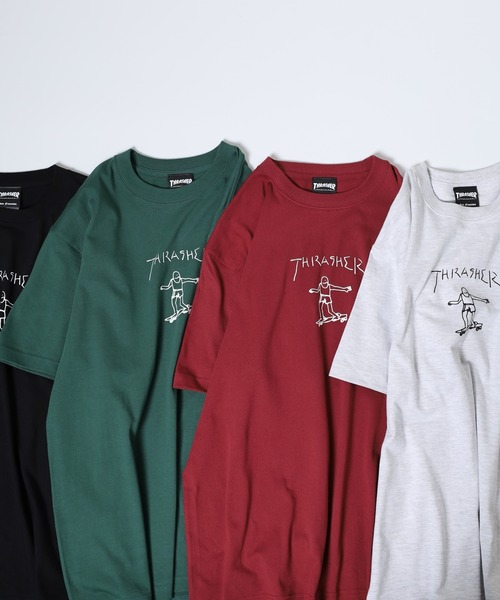 THRASHER(スラッシャー)の「THRASHER 5.6oz Gonz Art FLAME MAG LOGO マークゴンザレス フレイム マグロゴ 半袖フロントプリントTシャツ(Tシャツ/カットソー・メンズ・バーガンディー/レッド系その他/ブラック系その他3/ブラック系その他2/ブラック/グレー/グリーン系その他/ホワイト系その他/グリーン/ホワイト・M/L/XL/S)」の8枚目の写真