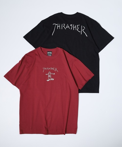 THRASHER(スラッシャー)の「THRASHER 5.6oz Gonz Art FLAME MAG LOGO マークゴンザレス フレイム マグロゴ 半袖フロントプリントTシャツ(Tシャツ/カットソー・メンズ・バーガンディー/レッド系その他/ブラック系その他3/ブラック系その他2/ブラック/グレー/グリーン系その他/ホワイト系その他/グリーン/ホワイト・M/L/XL/S)」の10枚目の写真