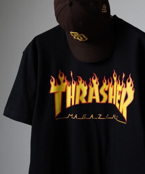 THRASHER(スラッシャー)の「THRASHER 5.6oz Gonz Art FLAME MAG LOGO マークゴンザレス フレイム マグロゴ 半袖フロントプリントTシャツ(Tシャツ/カットソー・メンズ・バーガンディー/レッド系その他/ブラック系その他3/ブラック系その他2/ブラック/グレー/グリーン系その他/ホワイト系その他/グリーン/ホワイト・M/L/XL/S)」の5枚目の写真