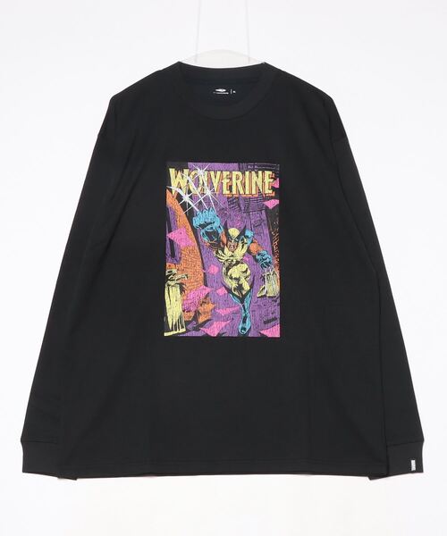 MARVEL（マーベル）の「マーベル MARVEL ロングTシャツ（Tシャツ/カットソー・メンズ・チャコールグレー/ブラック・S/M/L/LL/3L）」の2枚目の写真