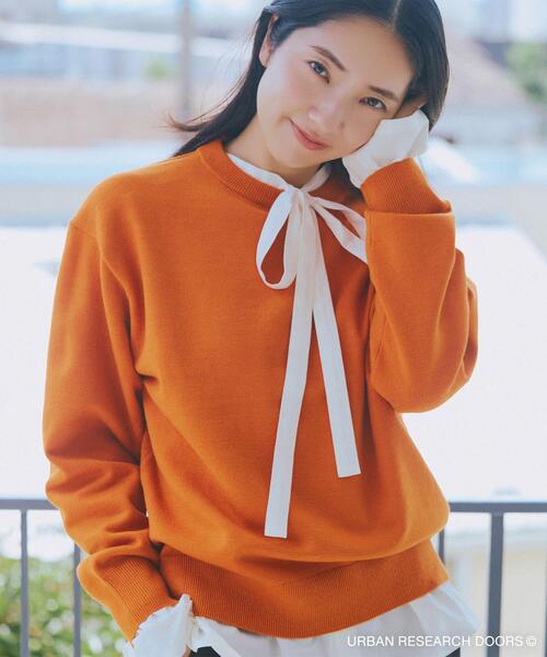 仁村紗和さん着用』『UR TECH 200日ニット』スウェットライクプル