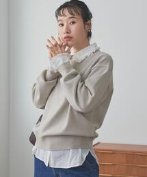 『仁村紗和さん着用』『UR TECH 200日ニット』スウェットライクプルオーバー