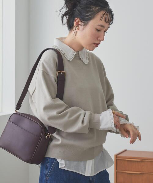 URBAN RESEARCH DOORS（アーバンリサーチドアーズ）の「『仁村紗和さん着用』『UR TECH 200日ニット』スウェットライクプルオーバー（ニット/セーター・レディース・ライトグレー/ブラウン/ミント/オレンジ/レッド系その他/オフホワイト/チャコールグレー・MEDIUM）」の10枚目の写真