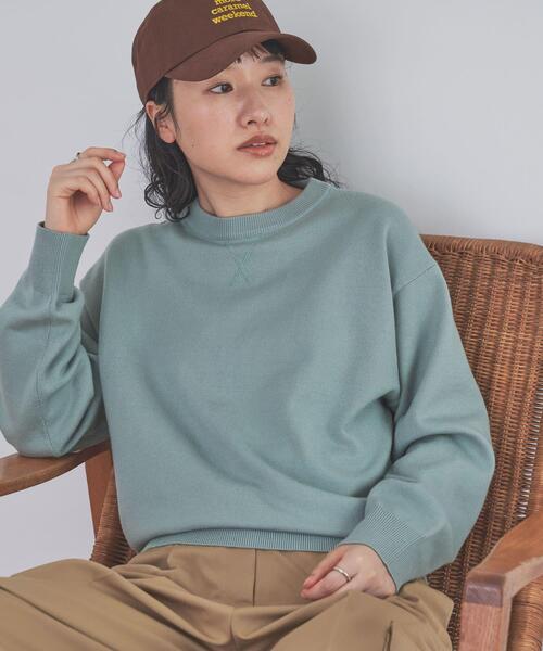 URBAN RESEARCH DOORS（アーバンリサーチドアーズ）の「『仁村紗和さん着用』『UR TECH 200日ニット』スウェットライクプルオーバー（ニット/セーター・レディース・ライトグレー/ブラウン/ミント/オレンジ/レッド系その他/オフホワイト/チャコールグレー・MEDIUM）」の19枚目の写真