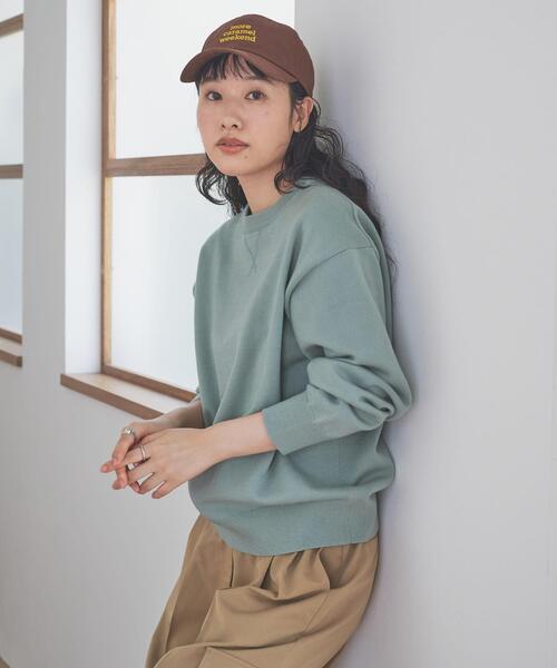 URBAN RESEARCH DOORS（アーバンリサーチドアーズ）の「『仁村紗和さん着用』『UR TECH 200日ニット』スウェットライクプルオーバー（ニット/セーター・レディース・ライトグレー/ブラウン/ミント/オレンジ/レッド系その他/オフホワイト/チャコールグレー・MEDIUM）」の21枚目の写真