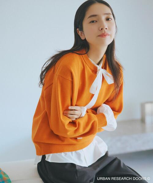 仁村紗和さん着用』『UR TECH 200日ニット』スウェットライクプル