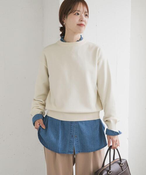 仁村紗和さん着用』『UR TECH 200日ニット』スウェットライクプル