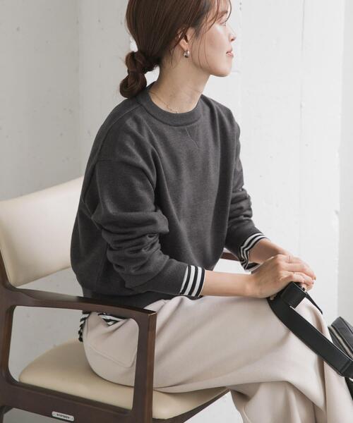 URBAN RESEARCH DOORS(アーバンリサーチドアーズ)の「『仁村紗和さん着用』『UR TECH 200日ニット』スウェットライクプルオーバー(ニット/セーター・レディース・ライトグレー/ブラウン/ミント/オレンジ/レッド系その他/オフホワイト/チャコールグレー・MEDIUM)」の14枚目の写真