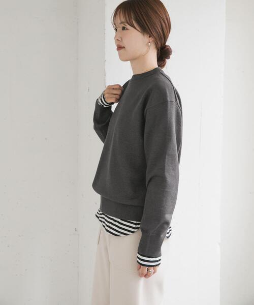 仁村紗和さん着用』『UR TECH 200日ニット』スウェットライクプル