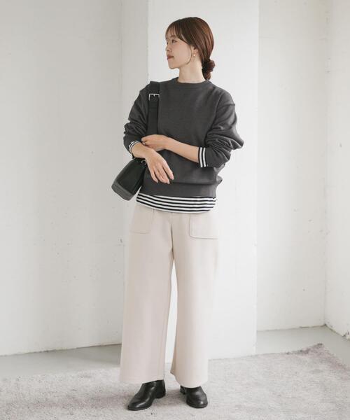 URBAN RESEARCH DOORS(アーバンリサーチドアーズ)の「『仁村紗和さん着用』『UR TECH 200日ニット』スウェットライクプルオーバー(ニット/セーター・レディース・ライトグレー/ブラウン/ミント/オレンジ/レッド系その他/オフホワイト/チャコールグレー・MEDIUM)」の20枚目の写真