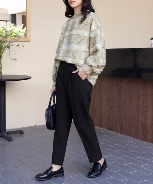 ReRe(リリ)の「フリンジ素材ニットプルオーバー(シャツ/ブラウス・レディース・ブラック/ベージュ/ネイビー・MEDIUM)」の19枚目の写真