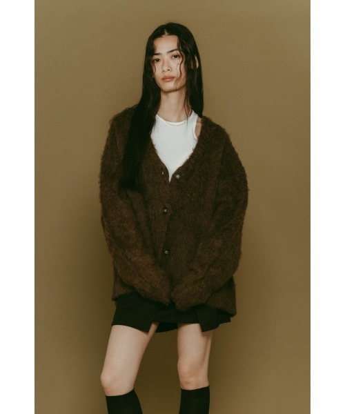 Knuth Marf（クヌースマーフ）の「Vneck cardigan(unisex)（ニット/セーター・レディース・ブラウン/キャメル/ブラック・FREE）」の13枚目の写真