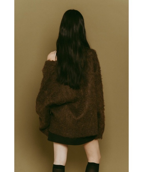 Knuth Marf（クヌースマーフ）の「Vneck cardigan(unisex)（ニット/セーター・レディース・ブラウン/キャメル/ブラック・FREE）」の14枚目の写真