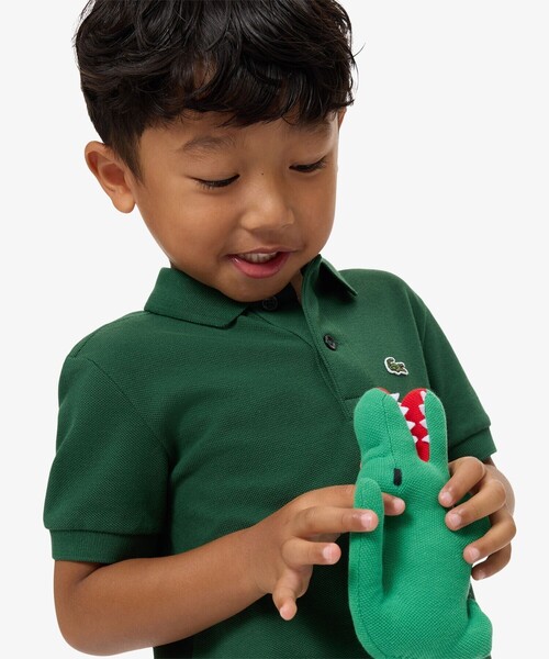 LACOSTE（ラコステ）の「【EC only】Boys ポロシャツ (半袖)（ポロシャツ・キッズ・ネイビー/ホワイト/グリーン/レッド/ブラック/ブルー・110/104/122/116）」の3枚目の写真