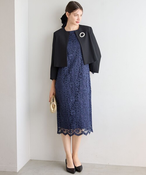 APPLAUDIR】シャイニーフラワーレース ドレス（ドレス）｜23区