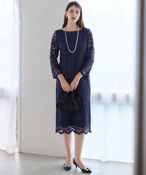 APPLAUDIR】シャイニーフラワーレース ドレス（ドレス）｜23区