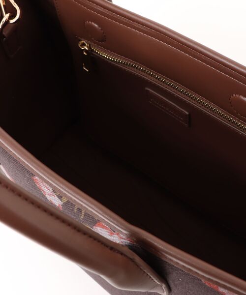 Andemiu（アンデミュウ）の「【オリジナル柄】ゴブランフラワーBAG597399（トートバッグ・レディース・ダークブラウン/ネイビー/アイボリー・FREE）」の9枚目の写真